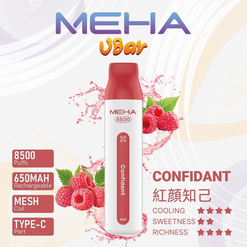 MEHA VBar 小白條 8500 Puffs 一次性電子煙｜650mAh 電池｜Type‑C 快充：圖片 16