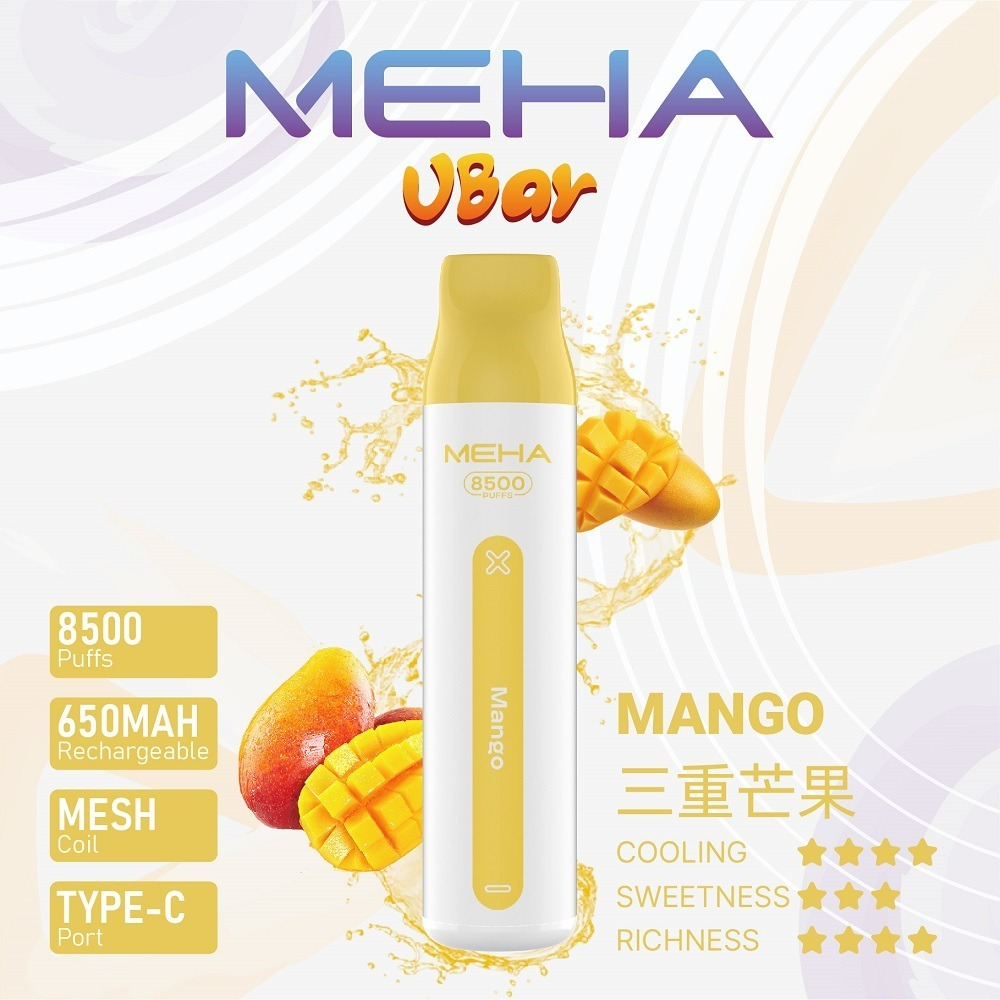 MEHA VBar 小白條 8500 Puffs 一次性電子煙｜650mAh 電池｜Type‑C 快充：圖片 15