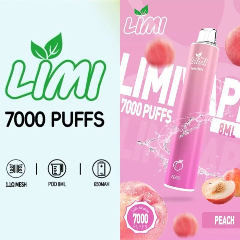LIMI 7000口 拋棄式電子煙  |  一次性霧化棒 可充電電子煙：圖片 2
